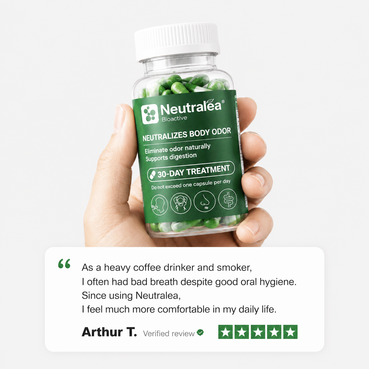 Natural Fresh Breath & Body Odor Control Supplement