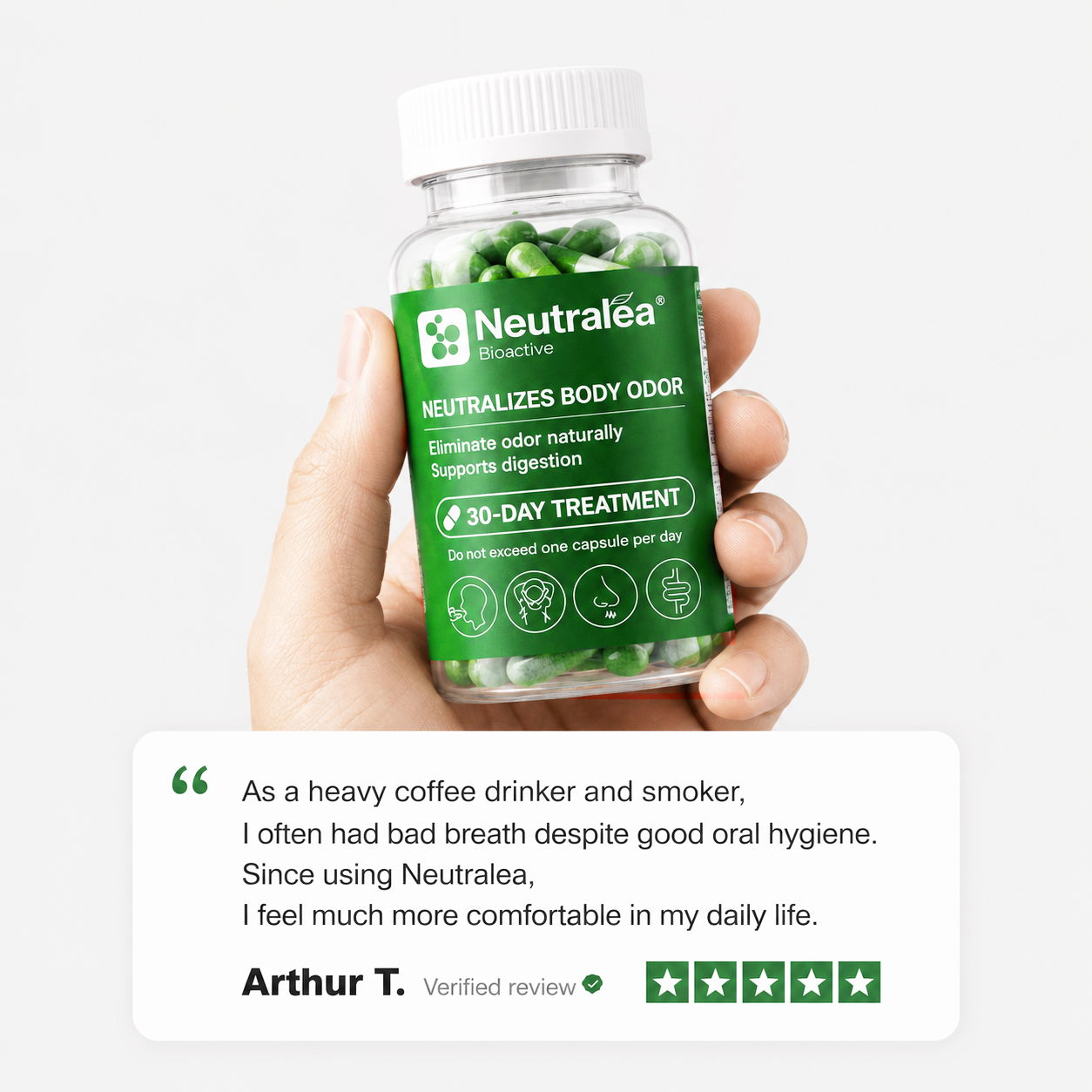 Natural Fresh Breath & Body Odor Control Supplement
