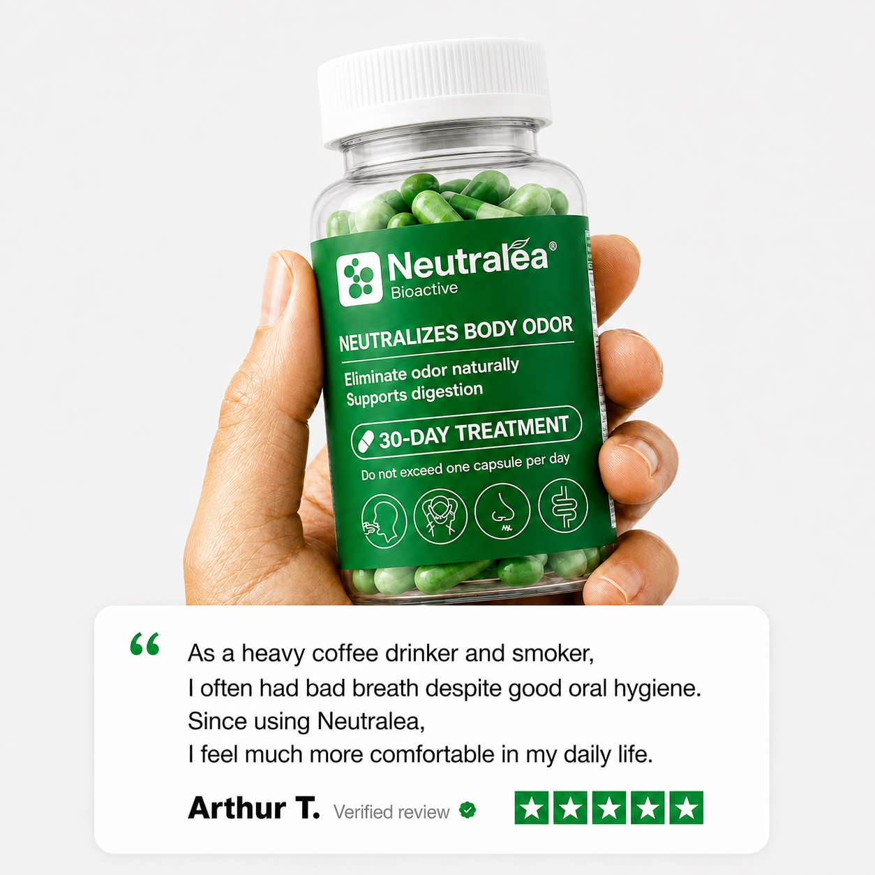 Natural Fresh Breath & Body Odor Control Supplement